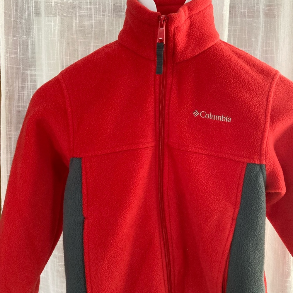 Columbia Red Fleece Jacket Size 8 Kids